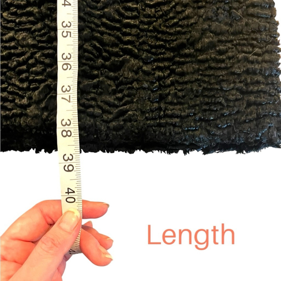 Unreal Fur Luxurious Faux Fur Persian Lamb Coat, US 10, Black - Picture 10 of 16